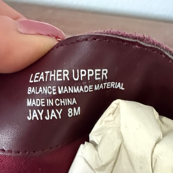 Elegant Burgundy Suede Wedge Ankle Boots 8 NWOT - Picture 3 of 4